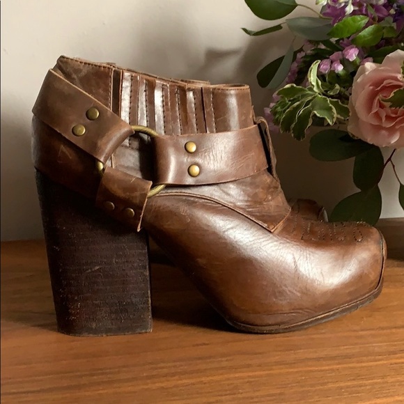 Jeffrey Campbell Brien Leather Western Heeled Boot